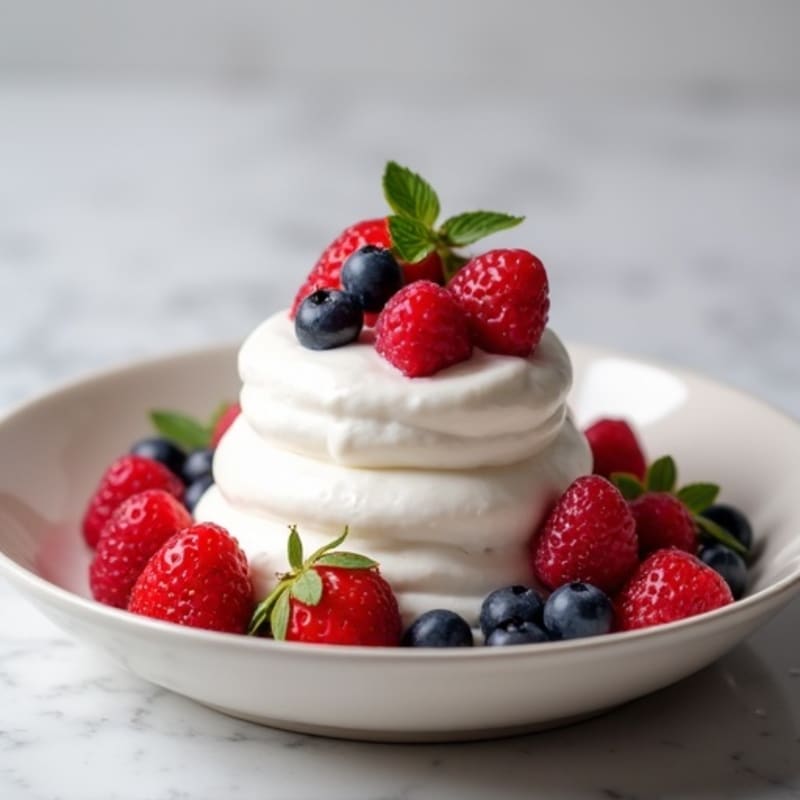 Silky Greek Yogurt Protein Mousse with Berries