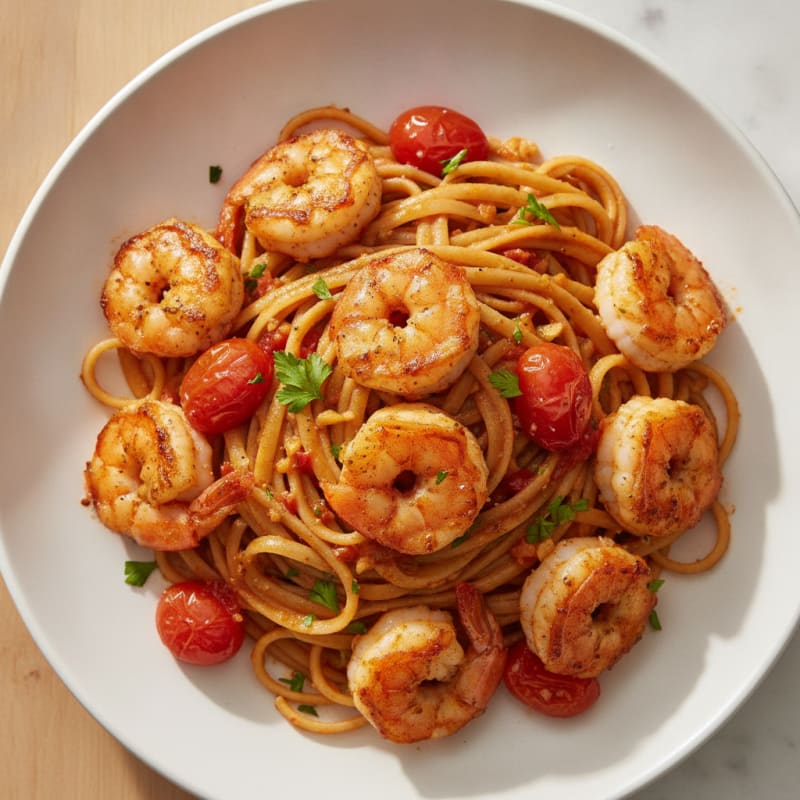 Spicy Calabrian Chili Shrimp Linguine