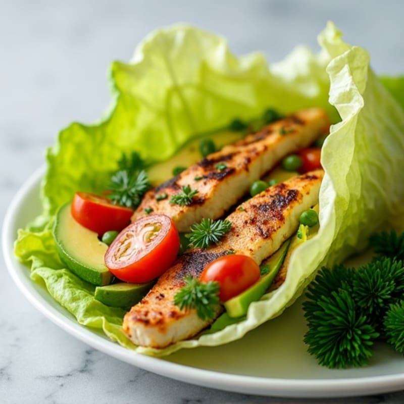 Herb-Marinated Grilled Chicken Lettuce Wrap