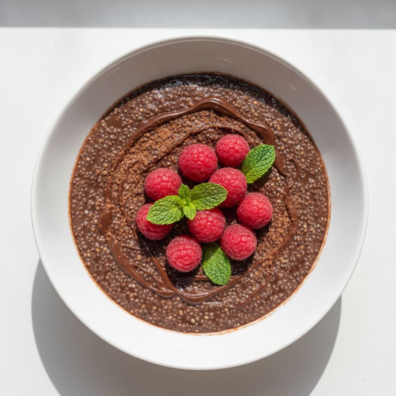 Chocolate Chia Seed Protein Pudding