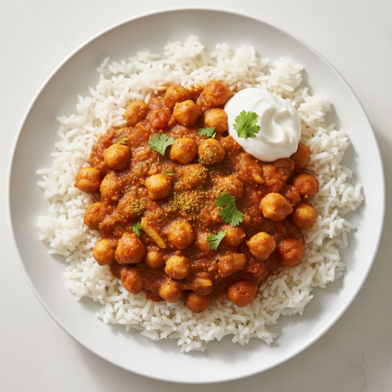 Hearty Chana Masala with Basmati Rice