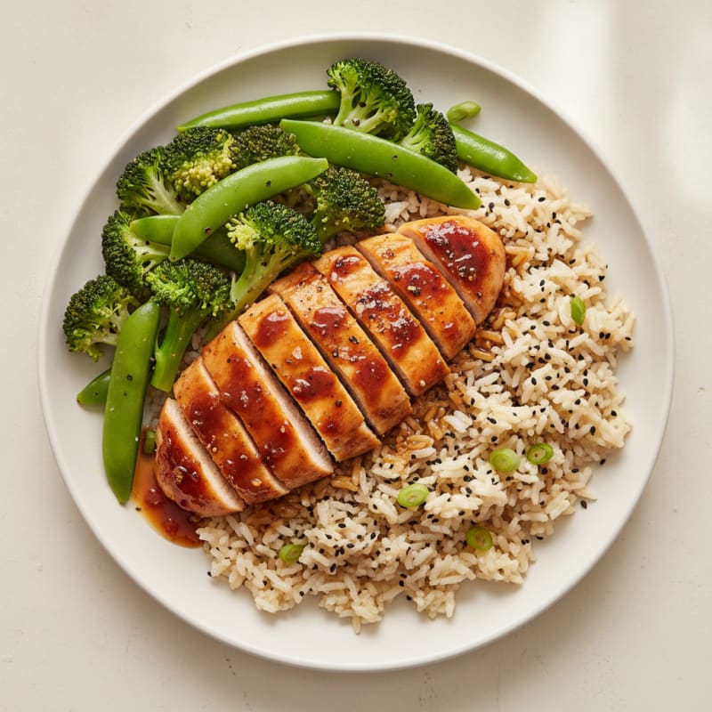 Teriyaki Glazed Chicken with Sesame Rice