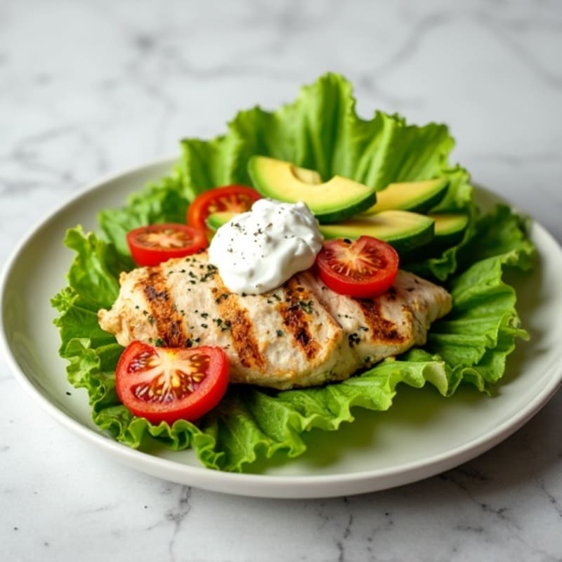 Herb-Seasoned Grilled Chicken Lettuce Wrap