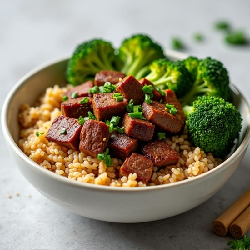 Ginger-Garlic Beef and Broccoli Rice Bowl