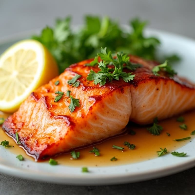 Sweet-Sticky Ginger Glazed Salmon