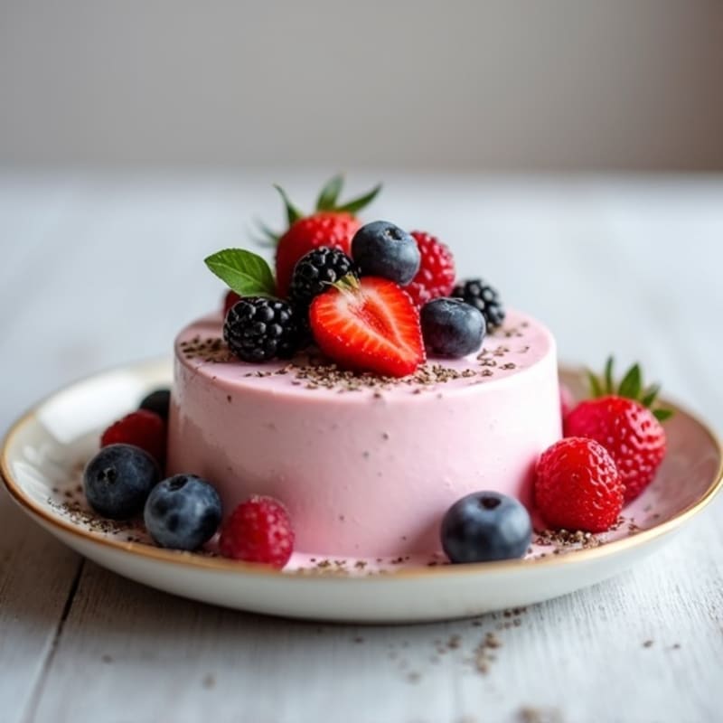 Silky Greek Yogurt Protein Mousse with Mixed Berries
