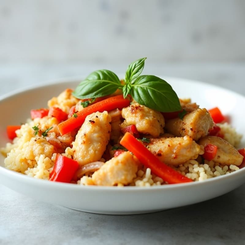 Cauliflower Rice Chicken Stir-Fry