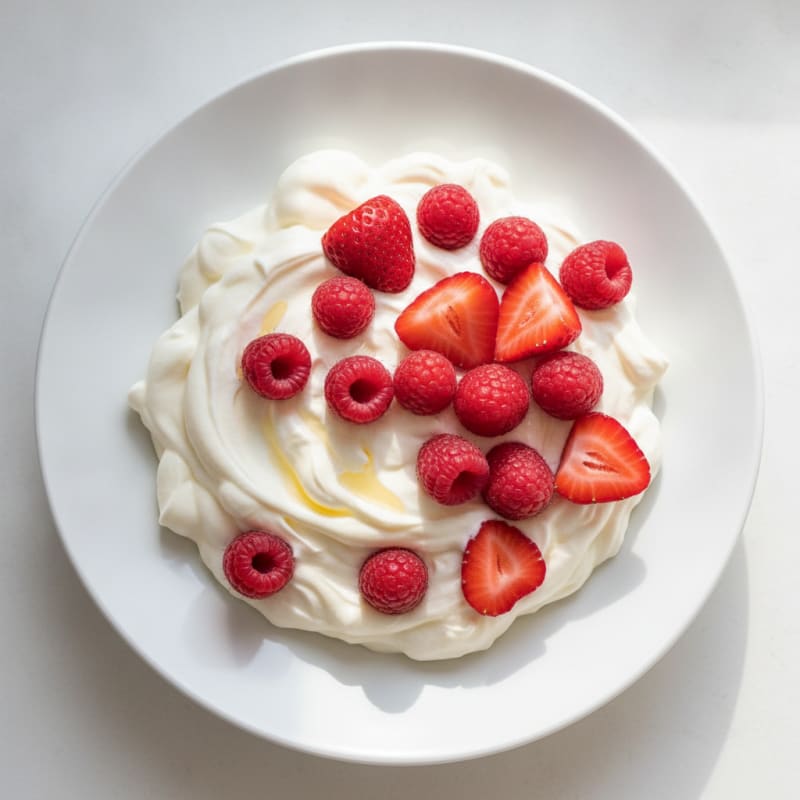 Silky Vanilla Protein Yogurt with Fresh Berries