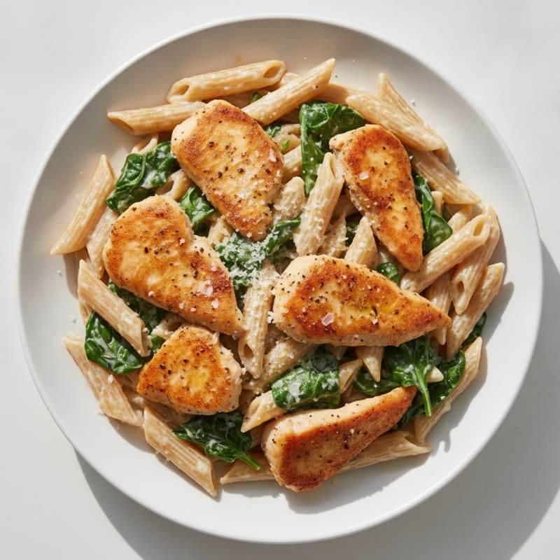 Garlic Parmesan Chicken Alfredo Pasta
