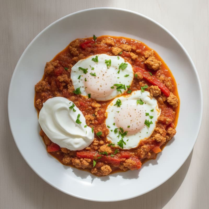 Spiced Tomato and Poached Egg Shakshuka