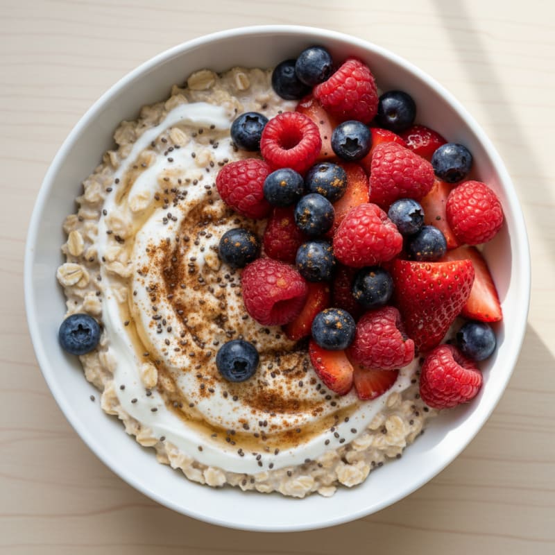 Creamy Overnight Oats with Berries