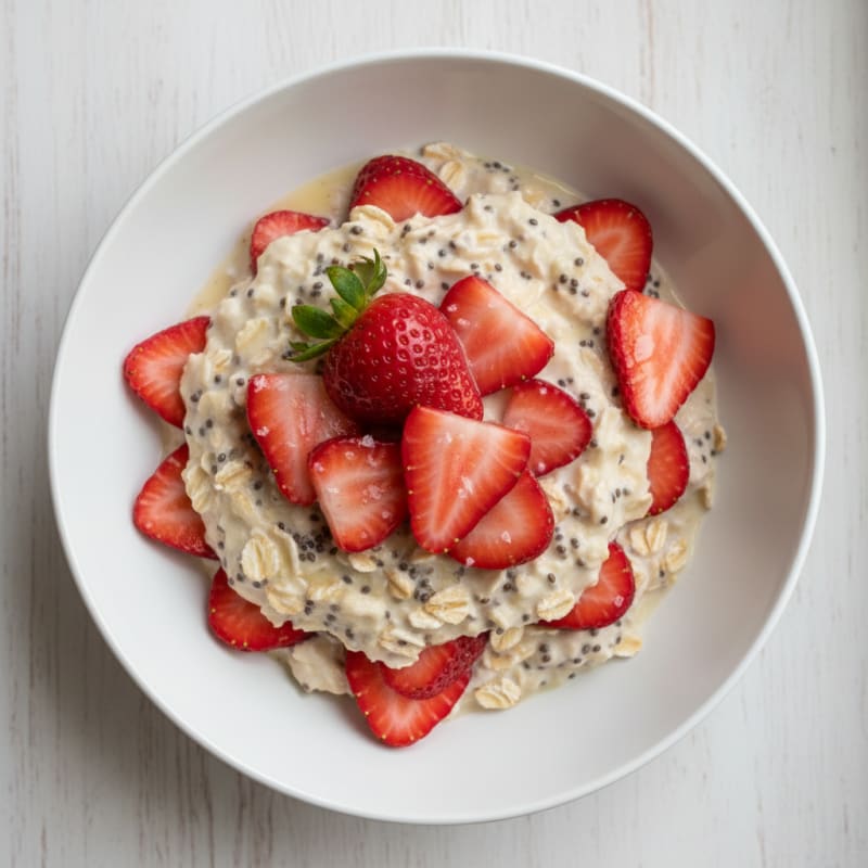 Strawberry Shortcake Overnight Oats