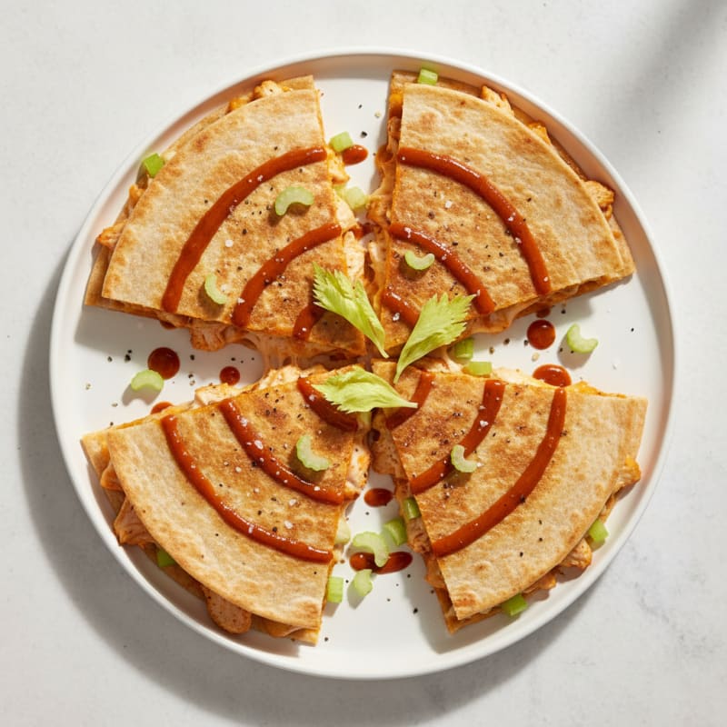 Crispy Buffalo Chicken Quesadillas