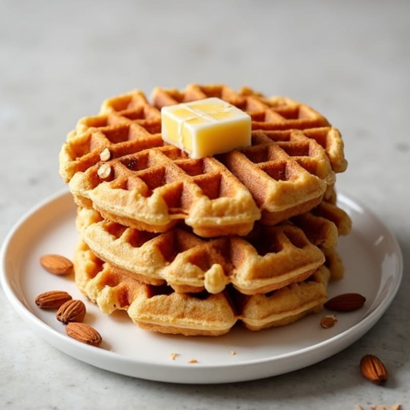Crispy Protein-Packed Almond Flour Waffles