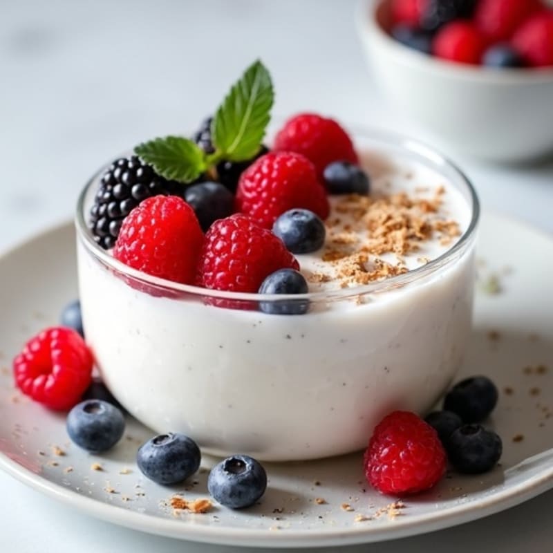 Creamy Greek Yogurt Protein Pudding with Berries