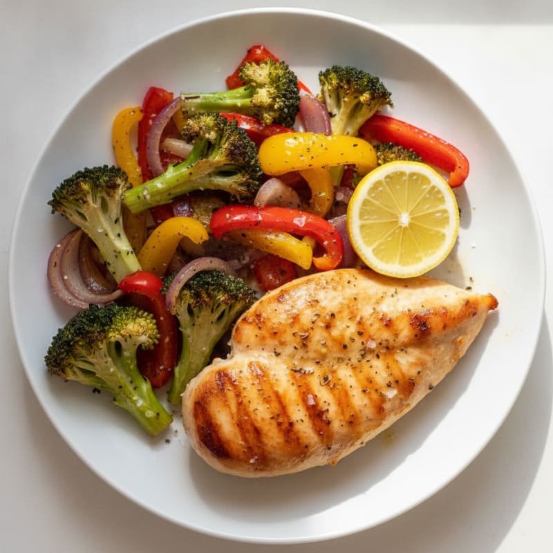 Pan-Seared Chicken with Roasted Vegetables
