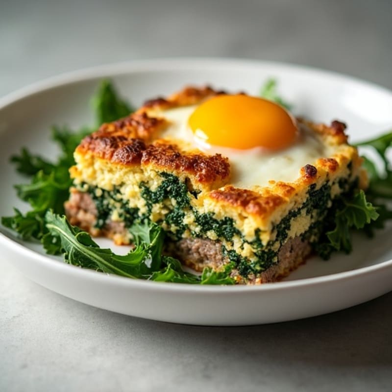 Savory Sausage and Kale Baked Strata