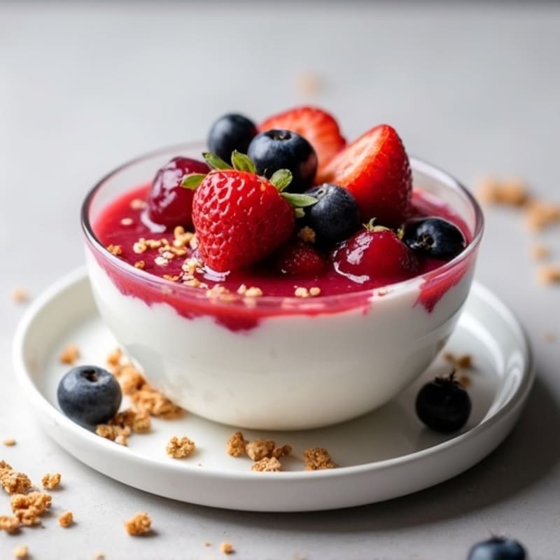 Creamy Vanilla Protein Yogurt with Berry Compote