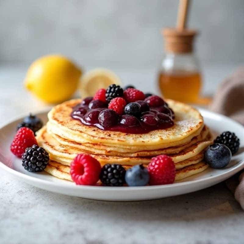 Protein-Packed Almond Flour Crepes with Berry Compote