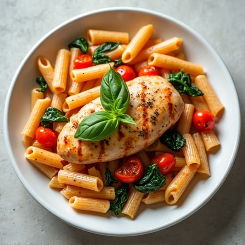 Creamy Roasted Red Pepper Pasta with Chicken