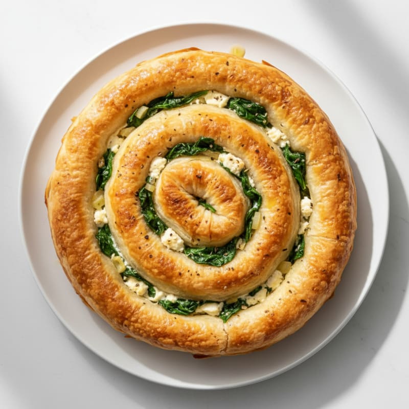 Spinach Feta Phyllo Swirl