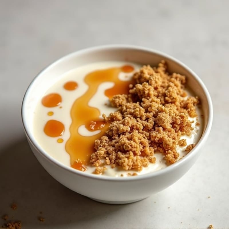 Creamy Salted Caramel Protein Cheesecake Bowl