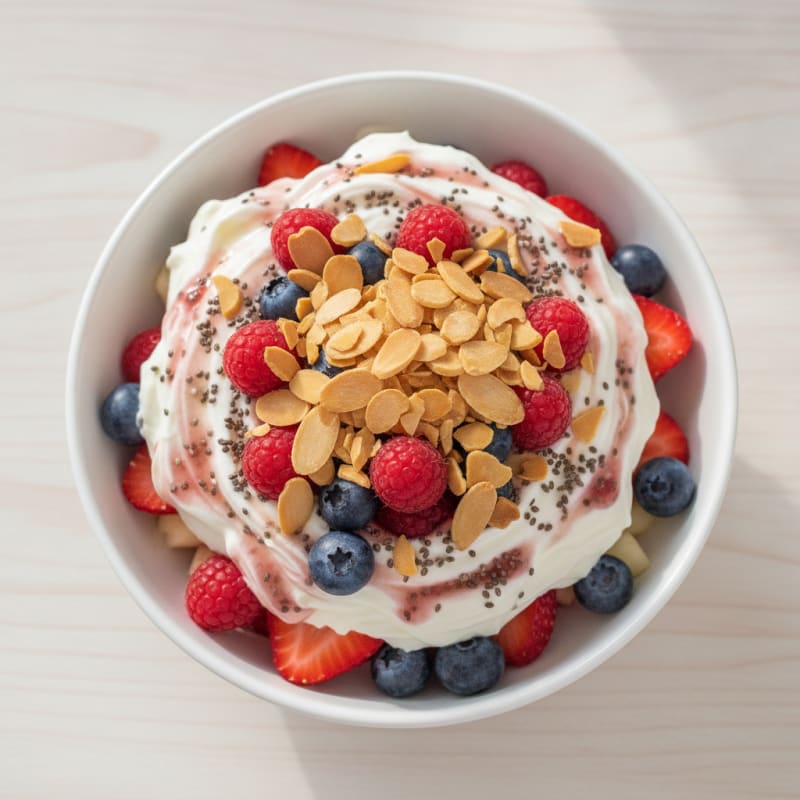 Silky Greek Yogurt Protein Parfait with Berries