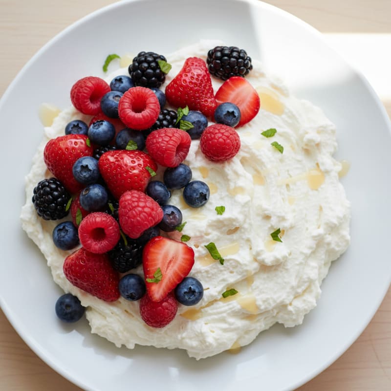 Silky Greek Yogurt Protein Mousse with Berries