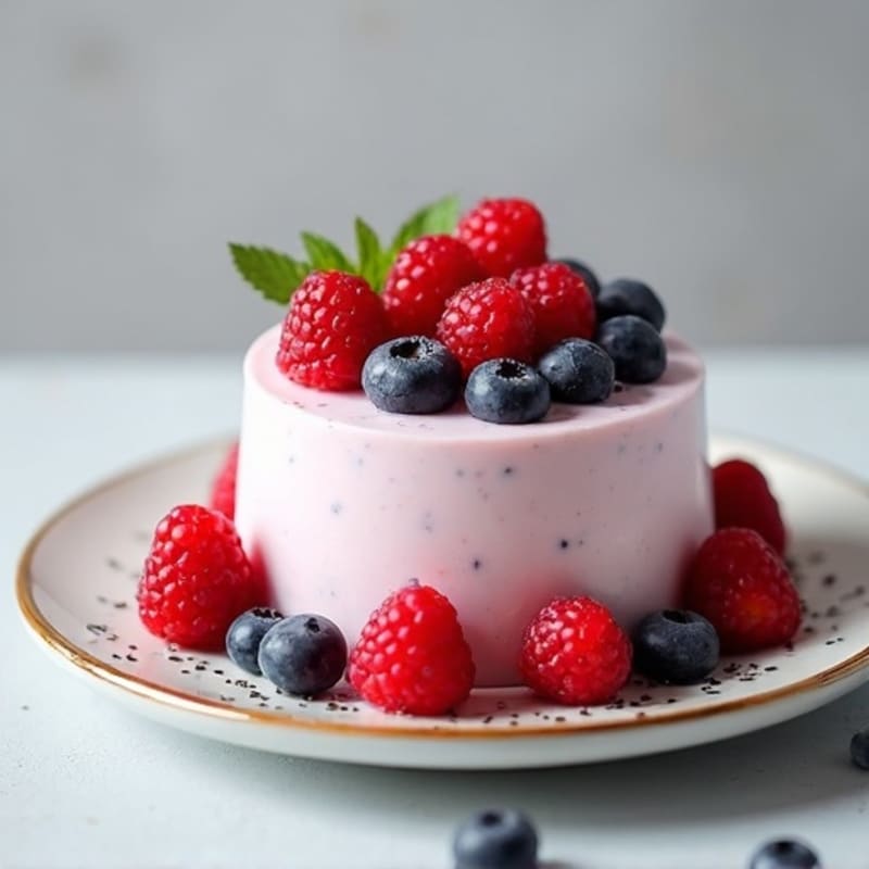 Creamy Greek Yogurt Protein Mousse with Mixed Berries