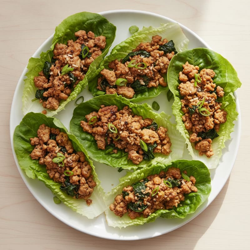 Savory Turkey & Spinach Lettuce Wraps