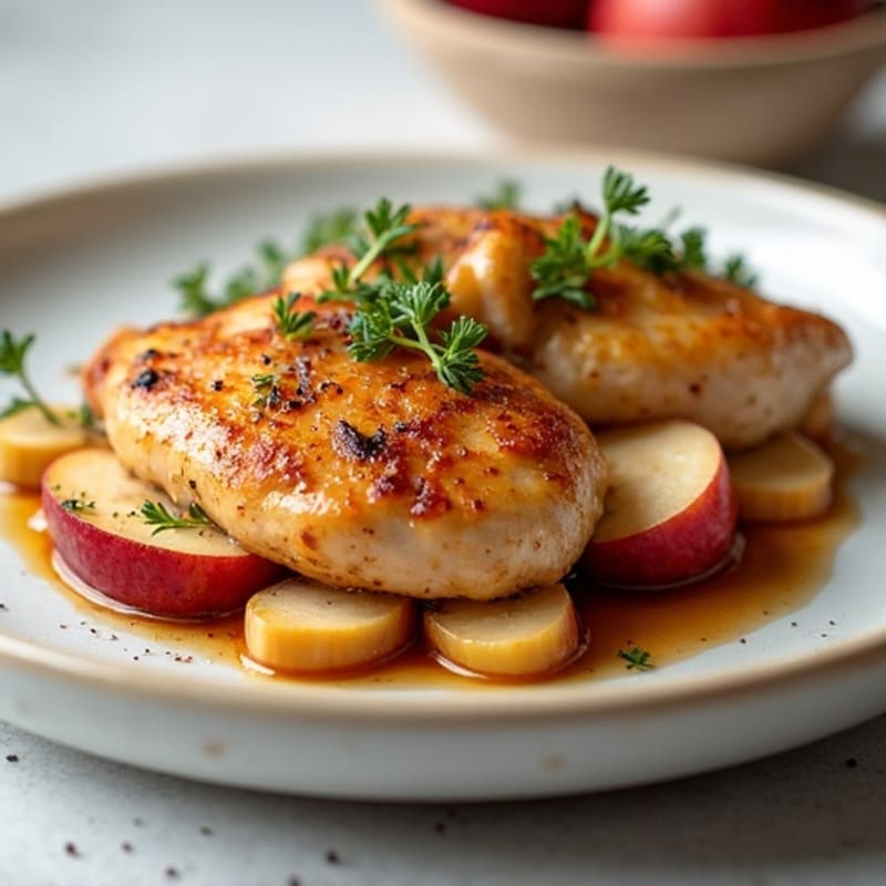 Pan-Seared Chicken with Caramelized Apples and Onions