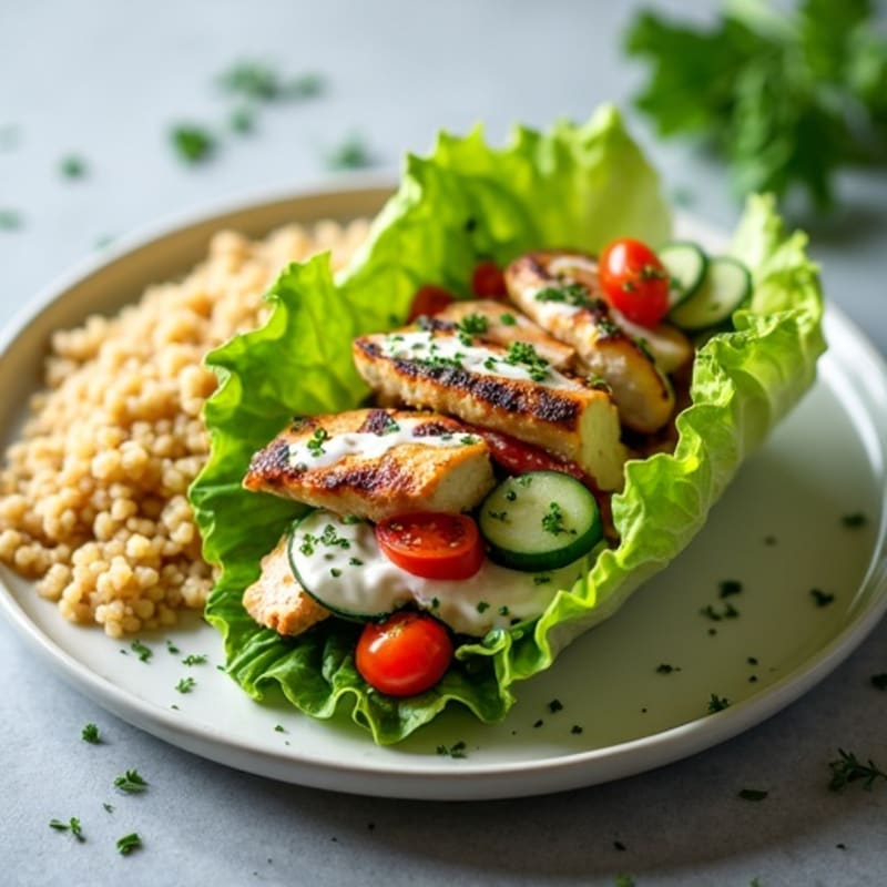 Herb-Marinated Grilled Chicken Lettuce Wrap