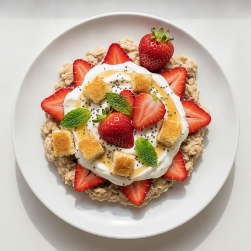 Strawberry Shortcake Overnight Oats