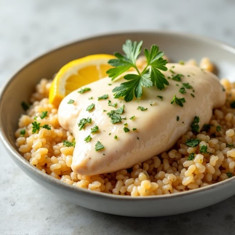 Creamy Lemon Herb Chicken and Rice