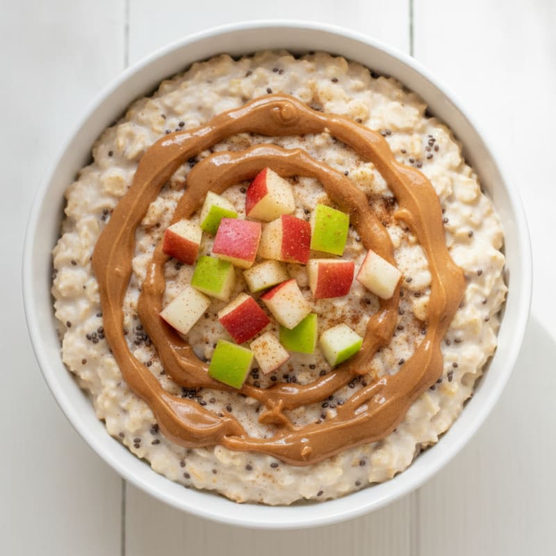 Apple Peanut Butter Overnight Oats