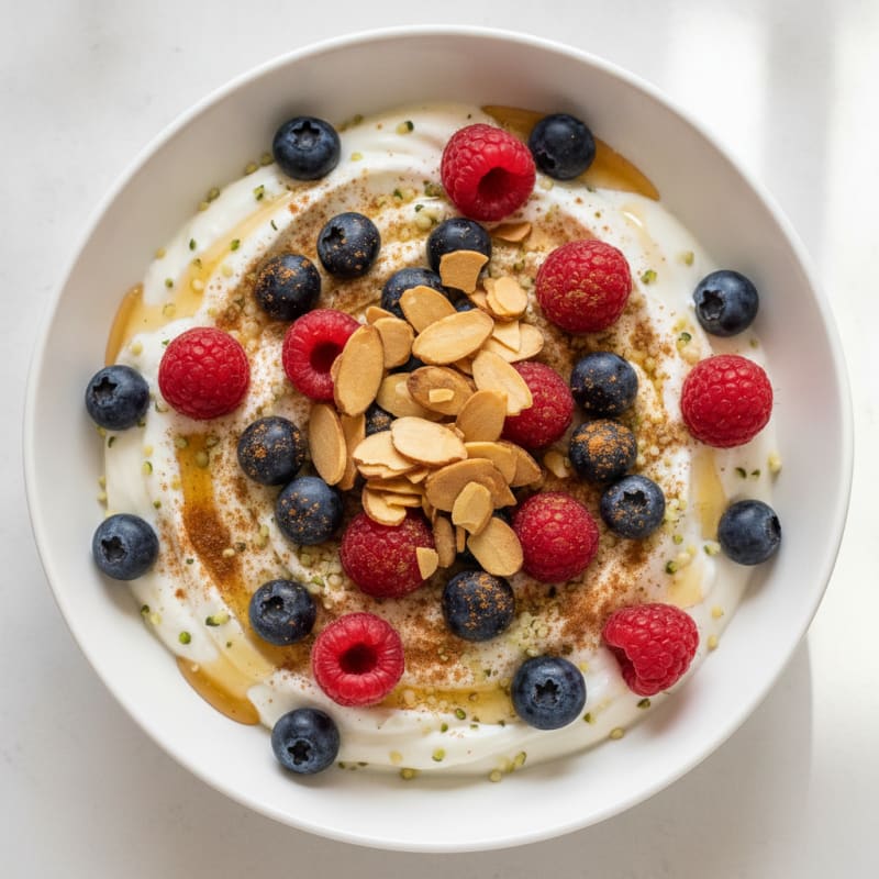 Berry-Almond Yogurt Power Bowl