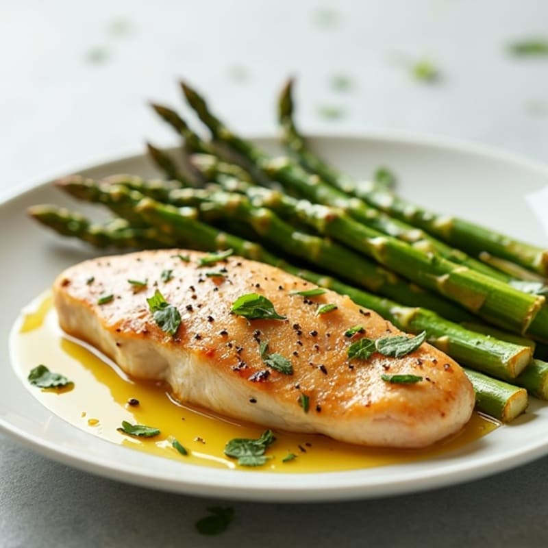 Lemon Herb Marinated Chicken with Roasted Asparagus