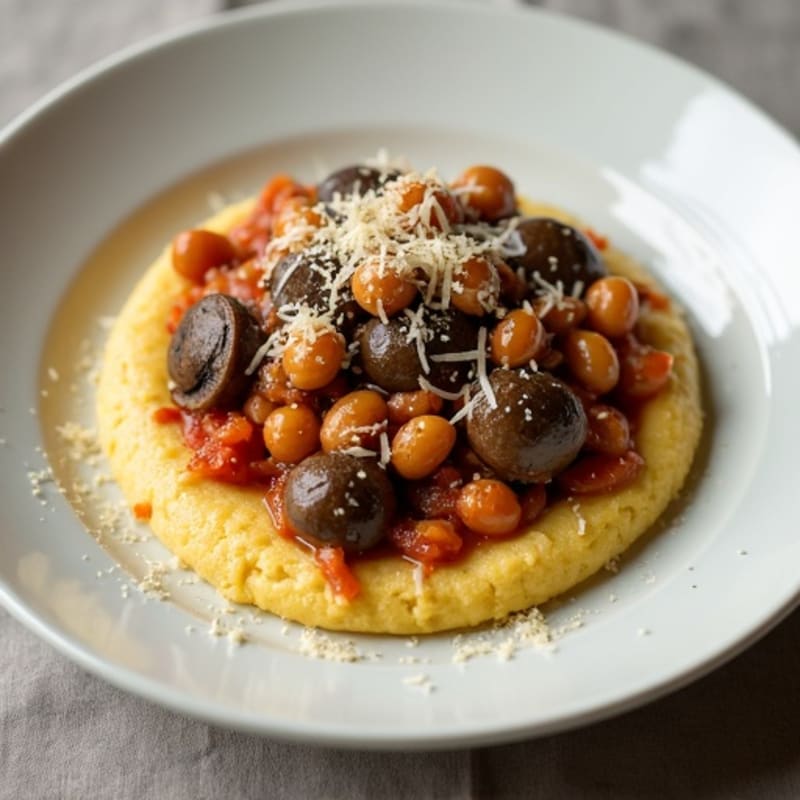 Hearty Mushroom Ragu with Creamy Polenta