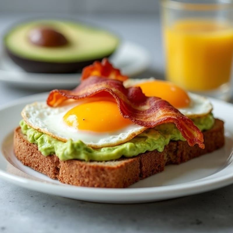 Creamy Avocado Toast with Sunny Side Eggs