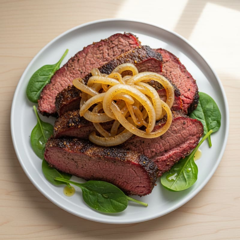 Smoky Texas Brisket with Caramelized Onions