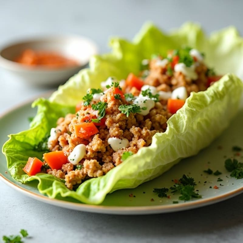 Spicy Tuna Crunchy Lettuce Wraps