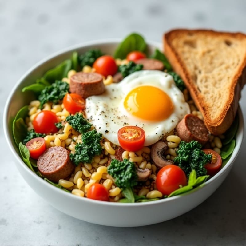 Protein-Packed Spinach and Egg White Scramble Bowl