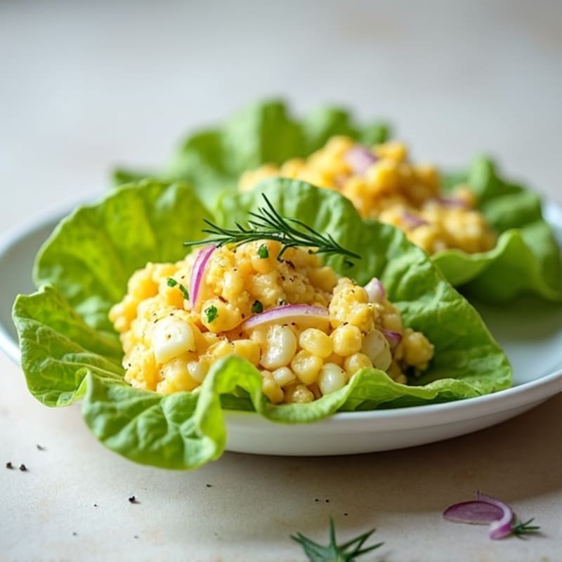 Creamy Dill Egg Salad Lettuce Wraps