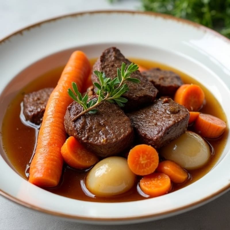 Tender Braised Beef with Savory Root Vegetables