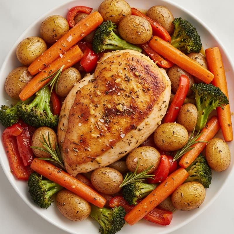 Garlic Herb Roasted Chicken and Vegetables