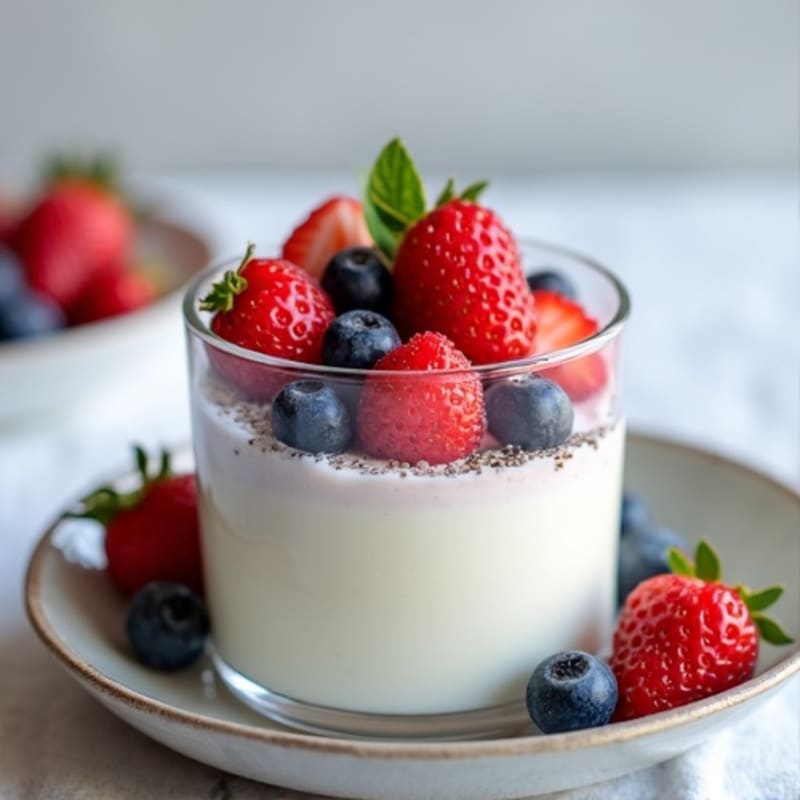 Silky Greek Yogurt Protein Mousse with Fresh Berries