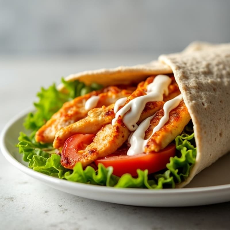 Healthy Buffalo Ranch Chicken Wrap