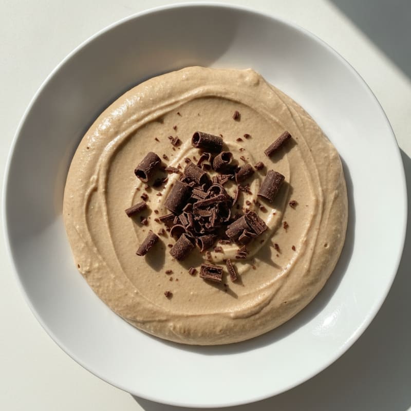 Cottage Cheese Protein Mousse with Dark Chocolate Shavings