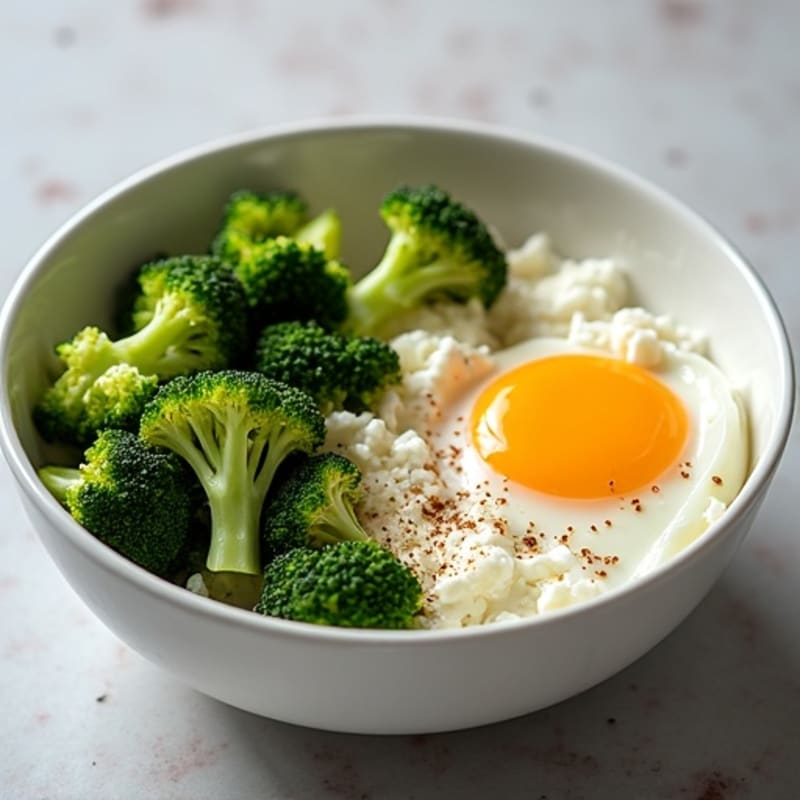 Creamy Cottage Cheese Power Bowl with Roasted Broccoli and Everything Bagel Seasoning