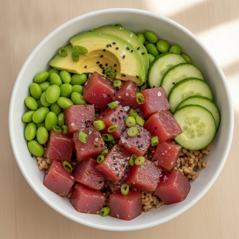 Ahi Tuna Hawaiian Poke Bowl